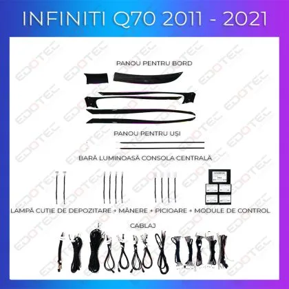 Lumini Ambientale NIGHTVIBE Inifnity Q70 2011-2021 set complet control telefon sau sistem original | Ambient Garage