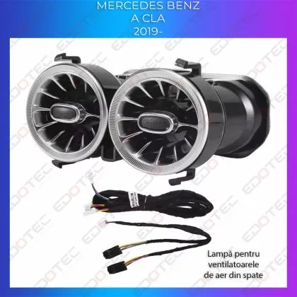 Lumini Ambientale NIGHTVIBE ventilatoare spate Mercedes A W177 CLA W118 control pe sistemul original sau telefon | Ambient Garage