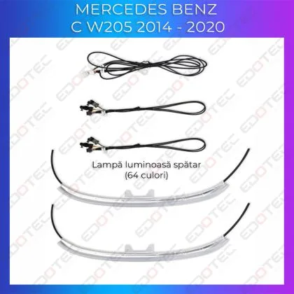 Lumini Ambientale NIGHTVIBE spatar scaune Mercedes C W205 GLC X253 control pe sistemul original sau telefon | Ambient Garage