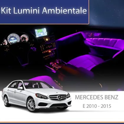 Lumini Ambientale NIGHTVIBE difuzoare stalpi rotative Mercedes E W212 CLS W218 control pe sistemul original sau telefon | Ambient Garage