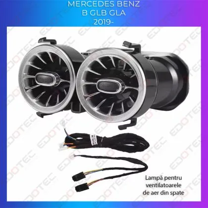 Lumini Ambientale NIGHTVIBE ventilatoare spate Mercedes B  GLB  GLA control pe sistemul original sau telefon | Ambient Garage
