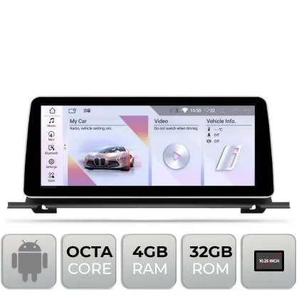 Navigatie BMW Seria 5 F07 GT 2012-2015 cu ecran NBT Android ecran 10.25" 4+32 4G BT | Ambient Garage