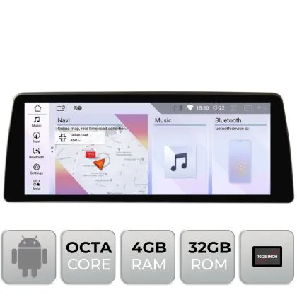 Navigatie BMW Seria 7 F01 2012-2015 cu ecran NBT Android ecran 12.3" 4+32 4G BT | Ambient Garage