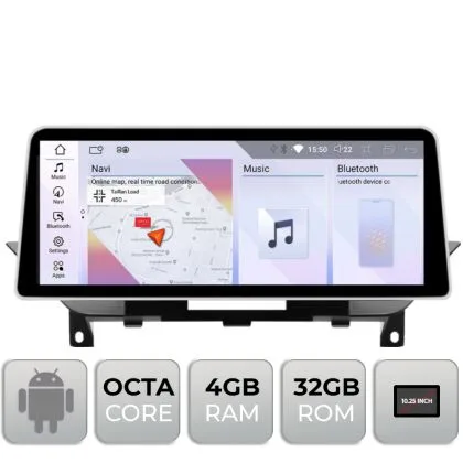 Navigatie BMW X1 E84 2010-2011 cu ecran CIC Android ecran 10.25" 4+32 4G BT | Ambient Garage