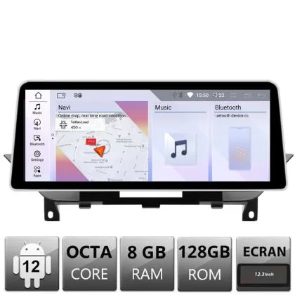 Navigatie BMW X1 E84 fara ecran de fabrica Android ecran 12.3" 8+128 4G BT | Ambient Garage