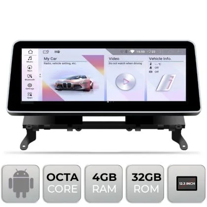 Navigatie BMW X1 F48 2014-2016 cu ecran NBT Android ecran 10.25" 4+32 4G BT | Ambient Garage