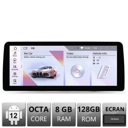 Navigatie BMW Seria 1 E87 2003-2008 CCC Android ecran 12.3" 8+128 4G BT | Ambient Garage