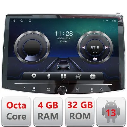 Navigatie universala 1DIN cu ecran de 10" Android internet Octa Core 4G bluetooth Gps Radio EDT-E402 universal | Ambient Garage