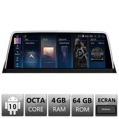 Navigatie auto BMW Seria 7 E65 E66 ecran 10.25 Android Internet procesor Qualcomm 4G EDT-E65-10.25 | Ambient Garage