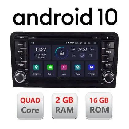 Navigatie Audi A3 EDT-G049 cu Android GPS USB Radio Internet Bluetooth | Ambient Garage