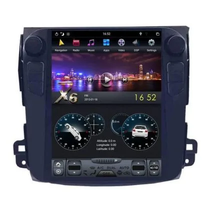 Navigatie Mitsubishi Outlander EDT-T056 cu Android GPS Bluetooth Radio Internet procesor Six Core si ecran tip Tesla v2 | Ambient Garage