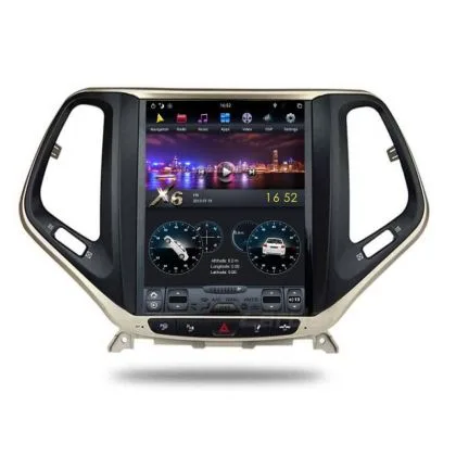 Navigatie Jeep Cherokee 2016- EDT-T248 cu Android GPS Bluetooth Radio Internet procesor Six Core si ecran tip Tesla | Ambient Garage