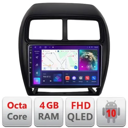 Navigatie Mitsubishi ASX 2017-2021 model facelift Android radio gps internet 4+64 carplay android auto Kit-026-facelift+EDT-E309v3 | Ambient Garage