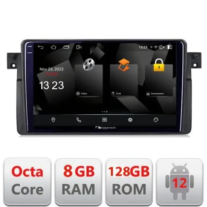 Navigatie BMW Seria 3 E46 5960Pro-052 Android Octa Core Qualcomm 2K Qled 8+128 DTS DSP 360 4G Optical | Ambient Garage