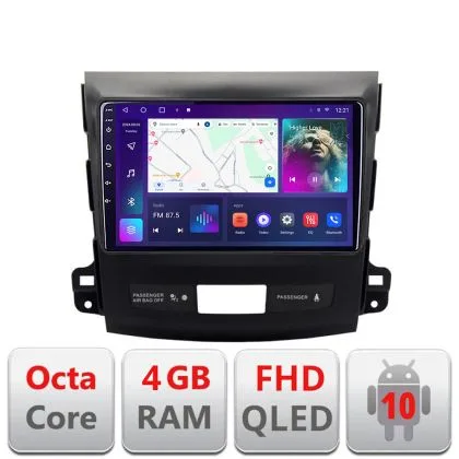 Navigatie Mitsubishi Outlander 2010 B-056 Android Ecran QLED octa core 4+64 carplay android auto KIT-056+EDT-E309V3 v1 | Ambient Garage