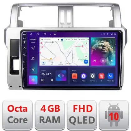Navigatie Toyota Landcruiser J150 Prado 2014-2017 B-065 Android Ecran QLED octa core 4+64 carplay android auto KIT-065+EDT-E310V3 | Ambient Garage