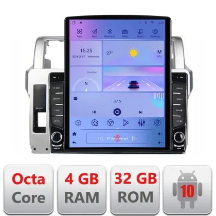 Navigatie Toyota Landcruiser J150 Prado 2014-2017 H-065 ecran tip TESLA 9.7" cu Android Radio Bluetooth Internet GPS W | Ambient Garage