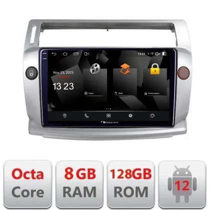 Navigatie Citroen C4 5960Pro-088 Android Octa Core Qualcomm 2K Qled 8+128 DTS DSP 360 4G Optical | Ambient Garage