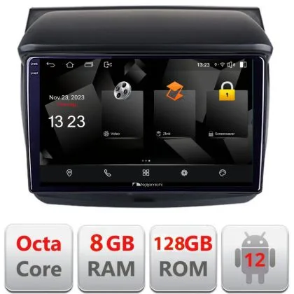 Navigatie Mitsubishi L200 2006-2014 5960Pro-094 Android Octa Core Qualcomm 2K Qled 8+128 DTS DSP 360 4G Optical | Ambient Garage