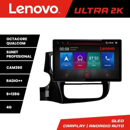 Navigatie Mitsubishi Outlander 2014- N-1230 ecran 13" 2K 8+128 Android Waze USB Navigatie 4G 360 Toslink Youtub | Ambient Garage