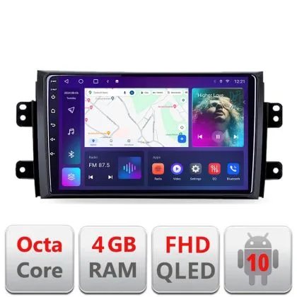 Navigatie Suzuki SX4 2006-2013 B-124 Android Ecran QLED octa core 4+64 carplay android auto KIT-124+EDT-E309V3 | Ambient Garage