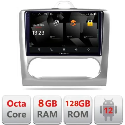 Navigatie Ford Focus 2 Automat 5960Pro-140-automatic Android Octa Core Qualcomm 2K Qled 8+128 DTS DSP 360 4G Optical | Ambient Garage