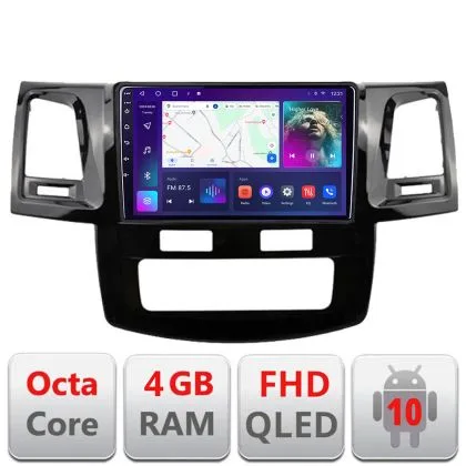 Navigatie Toyota Hilux 2008-2014 B-143 Android Ecran QLED octa core 4+64 carplay android auto KIT-143+EDT-E309V3 | Ambient Garage