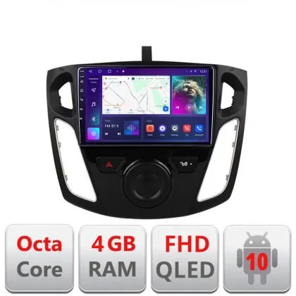 Navigatie Ford Focus 3 B-150 Android Ecran QLED octa core 4+64 carplay android auto KIT-150+EDT-E309V3 | Ambient Garage