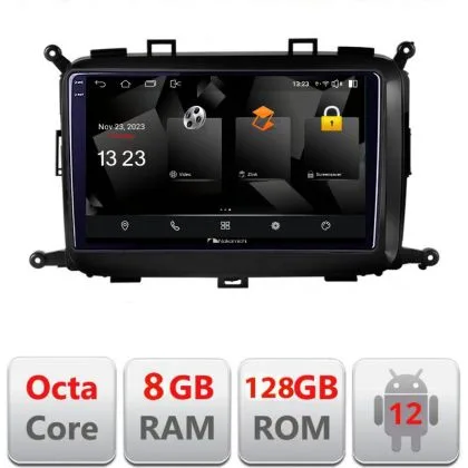 Navigatie Kia Carens 2013-2018 5960Pro-2023 Android Octa Core Qualcomm 2K Qled 8+128 DTS DSP 360 4G Optical | Ambient Garage