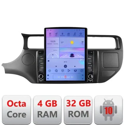 Navigatie Kia Rio 2012- G-204 ecran tip TESLA 9.7" cu Android Radio Bluetooth Internet GPS WIFI 4+32GB DSP 4G Octa Cor v1 | Ambient Garage