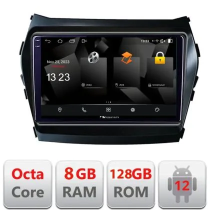 Navigatie Hyundai Santa Fe IX45 2012-2017 5960Pro-209 Android Octa Core Qualcomm 2K Qled 8+128 DTS DSP 360 4G Optical | Ambient Garage