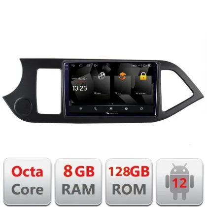 Navigatie Kia Picanto 2011-2015 5960Pro-217 Android Octa Core Qualcomm 2K Qled 8+128 DTS DSP 360 4G Optical | Ambient Garage