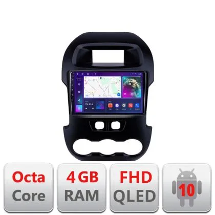 Navigatie Ford Ranger 2011-2015 Android Ecran QLED octa core 4+64 carplay android auto KIT-245+EDT-E309V3 | Ambient Garage