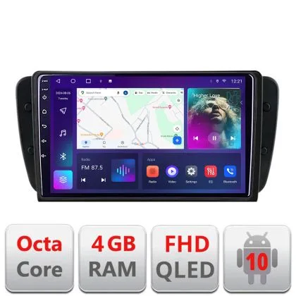 Navigatie Seat Ibiza 2008-2014 B-246 Android Ecran QLED octa core 4+64 carplay android auto KIT-246+EDT-E309V3 | Ambient Garage