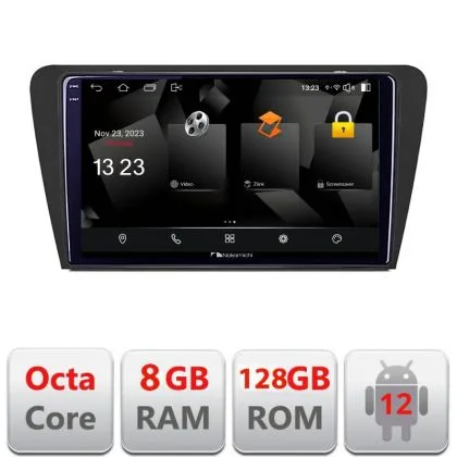 Navigatie Skoda Octavia 3 5960Pro-279 Android Octa Core Qualcomm 2K Qled 8+128 DTS DSP 360 4G Optical | Ambient Garage