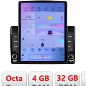 Navigatie universala 2din-2 ecran tip TESLA 9.7" cu Android Radio Bluetooth Internet GPS WIFI 4+32GB DSP 4G O universal | Ambient Garage