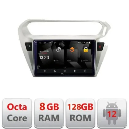 Navigatie Peugeot 301 Citroen C-Elisee 5960Pro-301 Android Octa Core Qualcomm 2K Qled 8+128 DTS DSP 360 4G Optical v1 | Ambient Garage