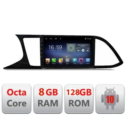 Navigatie Seat Leon 2013-2020 F-306 Octa Core cu Android Radio Bluetooth Internet GPS WIFI DSP 8+128GB 4G | Ambient Garage