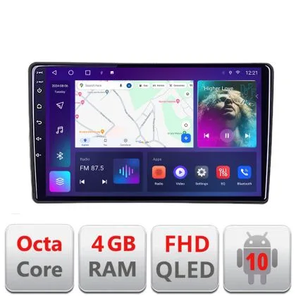 Navigatie Peugeot 307 B-307 Android Ecran QLED octa core 4+64 carplay android auto KIT-307+EDT-E309V3 | Ambient Garage