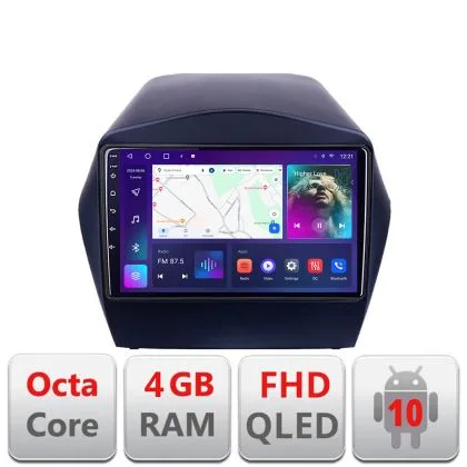 Navigatie Hyundai IX35 B-361 Android Ecran QLED octa core 4+64 carplay android auto KIT-361+EDT-E309V3 | Ambient Garage