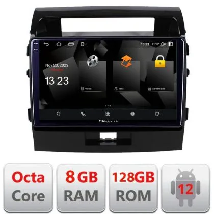 Navigatie Toyota LandCruiser 2008-2015 5960Pro-381 Android Octa Core Qualcomm 2K Qled 8+128 DTS DSP 360 4G Optical v1 | Ambient Garage