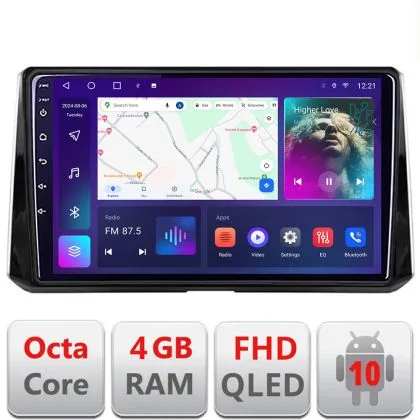 Navigatie Toyota Corolla 2019- B-388-levin Android Ecran QLED octa core 4+64 carplay android auto kit-388-levin+EDT-E310V3 | Ambient Garage