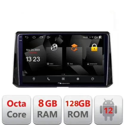 Navigatie Toyota Corolla/Auris 2018- 5960Pro-388 Android Octa Core Qualcomm 2K Qled 8+128 DTS DSP 360 4G Optical | Ambient Garage