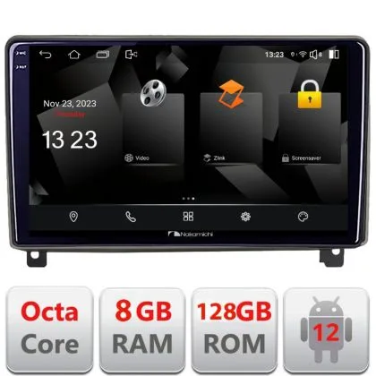 Navigatie Peugeot 407 2004-2011 Android Octa Core Qualcomm 2K Qled 8+128 DTS DSP 360 4G Optical | Ambient Garage