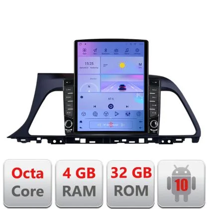 Navigatie Hyundai Sonata Nou G-417 ecran tip TESLA 9.7" cu Android Radio Bluetooth Internet GPS WIFI 4+32GB DSP 4G Oct | Ambient Garage