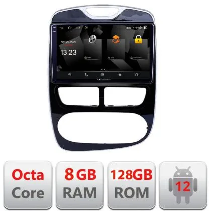 Navigatie Renault Clio 4 V1 5960Pro-467 Android Octa Core Qualcomm 2K Qled 8+128 DTS DSP 360 4G Optical | Ambient Garage