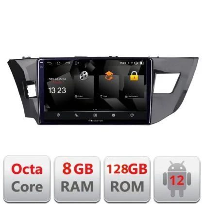 Navigatie Toyota Corolla 2013-2017 5960Pro-470 Android Octa Core Qualcomm 2K Qled 8+128 DTS DSP 360 4G Optical | Ambient Garage