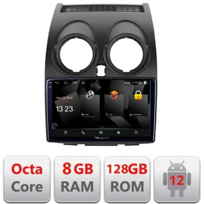 Navigatie Nissan Qashqai 5960Pro-499 Android Octa Core Qualcomm 2K Qled 8+128 DTS DSP 360 4G Optical | Ambient Garage