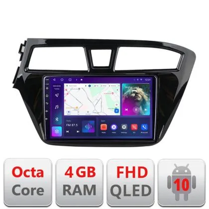 Navigatie Hyundai i20 2015-2018 B-517 Android Ecran QLED octa core 4+64 carplay android auto KIT-517+EDT-E309V3 | Ambient Garage
