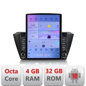 Navigatie Skoda Fabia 2015- G-541 ecran tip TESLA 9.7" cu Android Radio Bluetooth Internet GPS WIFI 4+32GB DSP 4G Octa | Ambient Garage